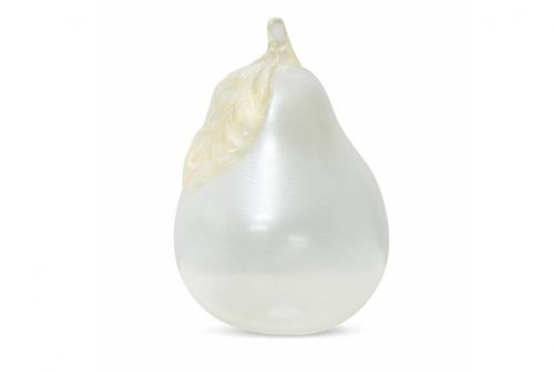 Gabi üveg figura Fehér/arany 11x11x15 cm