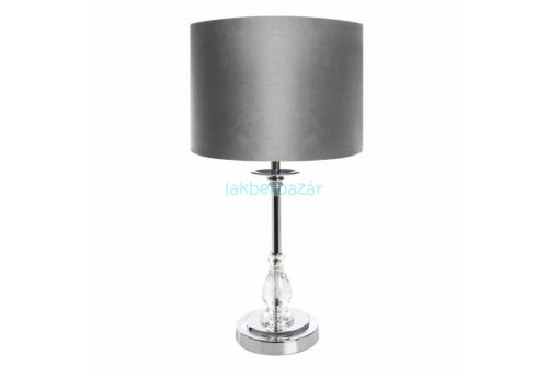 Monik asztali lámpa bársony búrával Ezüst 30x30x53 cm