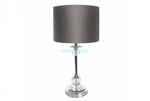Alysa asztali lámpa bársony búrával Acélszürke/ezüst 30x30x52 cm