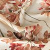 Jenny öko stílusú dekor függöny természetes szövetszerkezettel Natúr/rózsaszín 140x250 cm