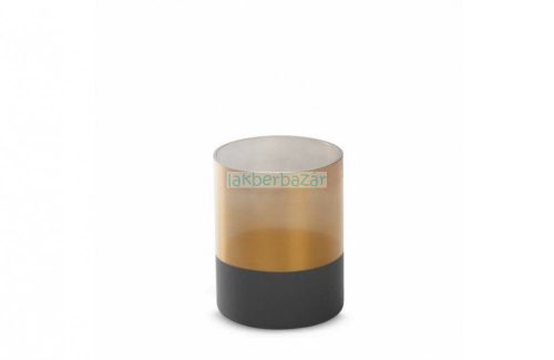 Alisma4 modern gyertyatartó Barna/arany üveg 12x15 cm