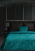 Lili4 bársony, luxus ágytakaró türkiz 280x260 cm