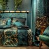 Lili4 bársony, luxus ágytakaró türkiz 280x260 cm