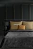 Lili4 bársony ágytakaró Fekete 280x260 cm