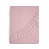 Jersey pamut gumis lepedő Púder rózsaszín 90x200 cm +25 cm