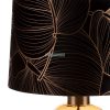 Victoria1 asztali lámpa bársony búrával Fekete/arany 40x69 cm