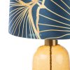 Musa3 asztali lámpa bársony búrával Gránátkék/arany 40x69 cm