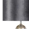 Kelsi állólámpa bársony búrával Ezüst 43x157 cm