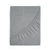 Jersey pamut gumis lepedő Acélszürke 120x200 cm +25 cm