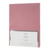Dina pamut-szatén gumis lepedő Púder rózsaszín 100x200 cm + 25 cm