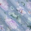 Flora mintás dekor függöny Szürke/világos lila 140x250 cm