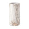 Asli fehér kerámia váza márványos hatású 14x14x30 cm