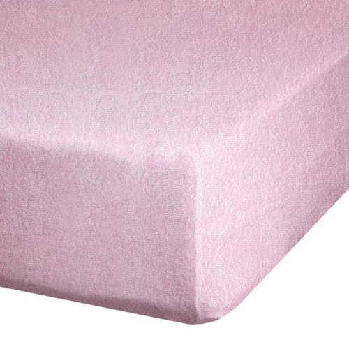 Frottír gumis lepedő Pasztell rózsaszín 220x200 cm + 20 cm