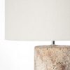 Noa asztali lámpa pamut búrával Krém/barna 42x42x73 cm