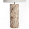 Noa asztali lámpa pamut búrával Krém/barna 42x42x73 cm