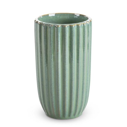 Arina kerámia váza Zöld/bézs 12x12x20 cm