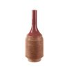 Elda kerámia váza Piros/világosbarna 16x16x48 cm