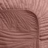 Luiz4 bársony ágytakaró pálmalevél mintával Rózsaszín 170x210 cm