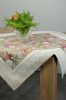 Virágmintás gobelin asztalterítő Olívazöld/rózsaszín 100x100 cm +/-5%