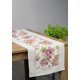 Virágmintás gobelin asztali futó Világosszürke/rózsaszín 45x140 cm +/-5%
