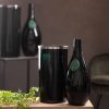 Capri üveg tál Fekete/zöld 25x26x10 cm