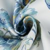 Alva sötétítő függöny virág mintával Fehér/kék 140x250 cm
