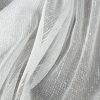 Kelly ezüstös szállal átszőtt eső hatású fényáteresztő függöny Fehér 140x270 cm