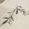 Gyapotnövény mintás pamut asztali futó Natúr 40x140 cm