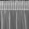 Eliza fényes mikrohálós fényáteresztő függöny hímzéssel Fehér 300x145 cm