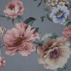 Gaja virág mintás sötétítő függöny Szürke/rózsaszín 140x250 cm