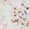 Powdery virág mintás dekor függöny Fehér/rózsaszín 140x270 cm