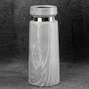 Aliza2 márványos hatású kerámia váza Szürke/ezüst 12x12x30 cm