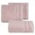 Aline pamut törölköző csíkos szegéllyel Pasztell rózsaszín 30x50 cm