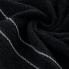 Emina pamut törölköző díszcsíkkal Fekete 30x50 cm