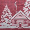 Rudolf karácsonyi pamut-akril takaró Piros 200x220 cm