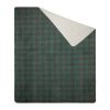 Bell kockás pamut-akril takaró Fekete/zöld 200x220 cm