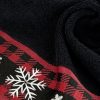 Rudolf hímzett karácsonyi törölköző jacquard szegéllyel Fekete 50x90 cm