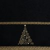 Eve karácsonyi törölköző jacquard szegéllyel Fekete 70x140 cm