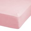 Adela jersey pamut gumis lepedő Púder rózsaszín 120x200 cm + 25cm