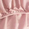Adela jersey pamut gumis lepedő Púder rózsaszín 90x200 cm + 25 cm