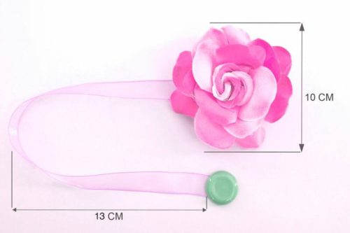 Virág alakú függönyelkötő mágnes 6 Rózsaszín