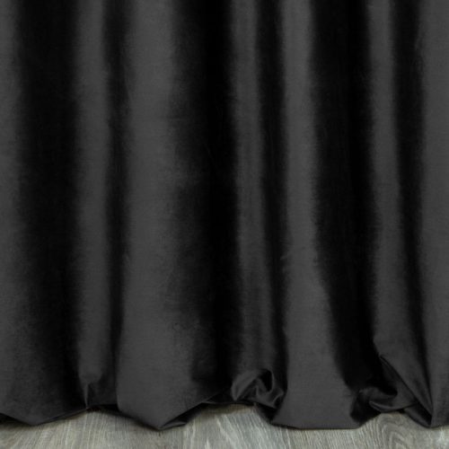 Peri bársony sötétítő függöny Fekete 140x250 cm