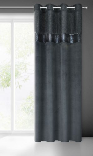 Jasmin bársony sötétítő függöny Fekete 140x250 cm