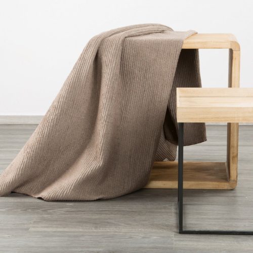 Amber gofri szerkezetű puha takaró Sötét bézs 180x220 cm