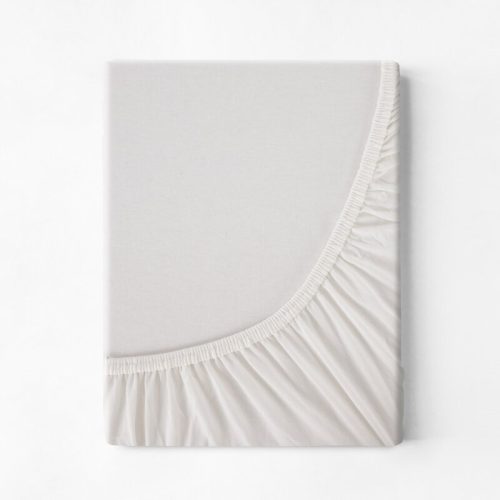 Adela jersey pamut gumis lepedő Krémszín 90x200 cm +25 cm