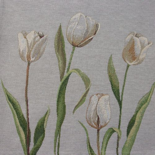 Gobelin tulipán mintás asztali futó Szürke 40x100 cm +/-5%