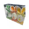 Húsvéti tojás dekor nyuszi fülekkel és masnival 3 db