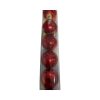 Karácsonyfa gömb, 4 cm, 8 db-os, antikolt piros