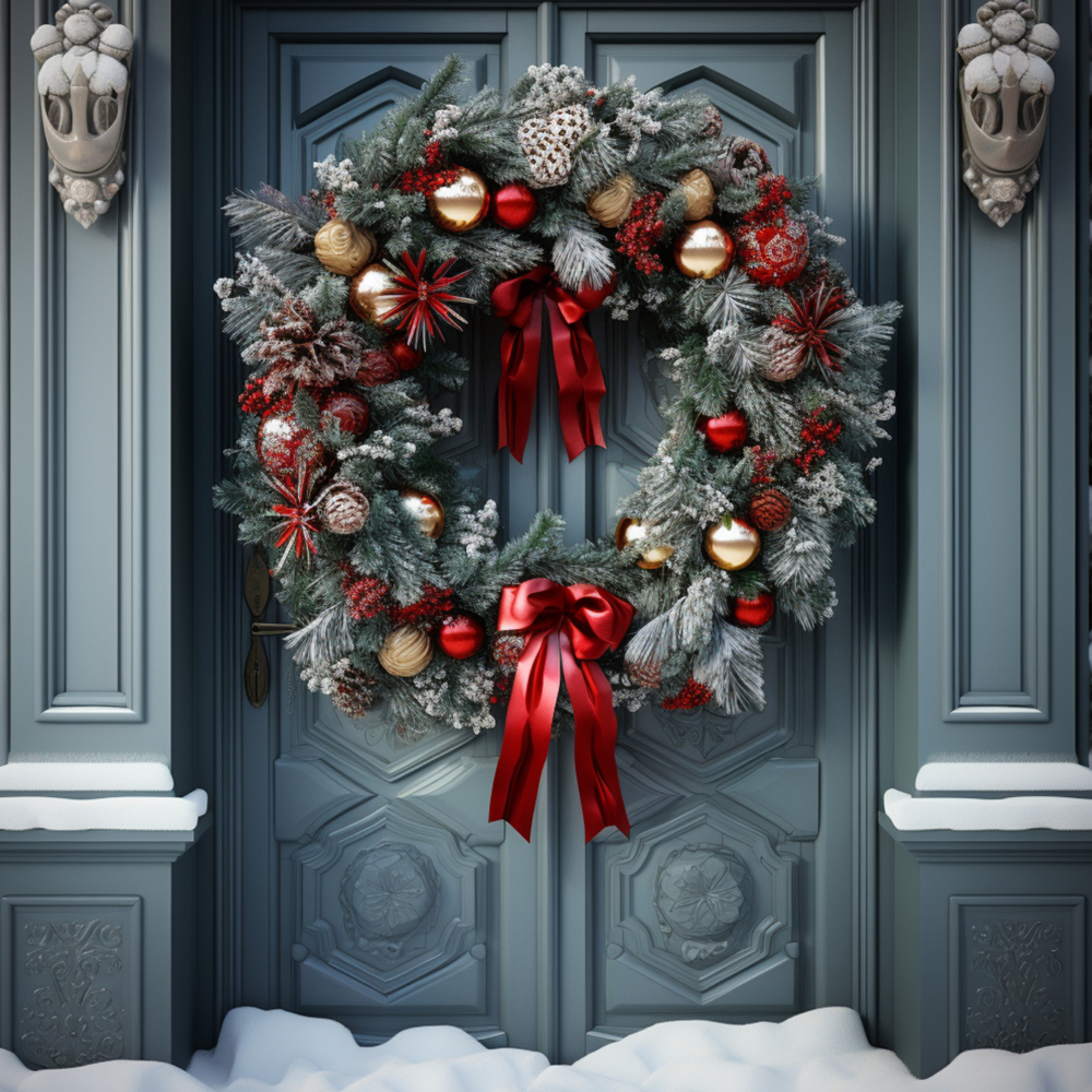 Dekoráld a bejárati ajtódat egy hívogató és kedves karácsonyi ajtódísz segítségével!